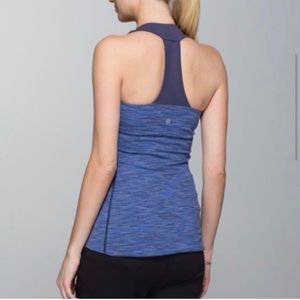 Lululemon blue striped scoop neck tank. Size 4
